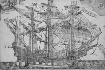 Флагманский корабль английского флота Арк Ройал В 1583 г из Плимута к - фото 200