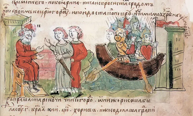 Аскольд и Дир просящие у Рюрика в Новгороде разрешения на поход в Царьград - фото 8