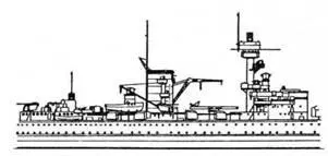 Броненосный корабль Дойчланд 1935 г Наружный вид центральной части - фото 28