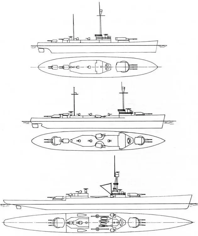 Проекты броненосного корабля для германского флота 1923 г Проект - фото 3