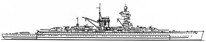 Броненосный корабль Адмирал Шеер Наружный вид 1940 г Броненосный - фото 32