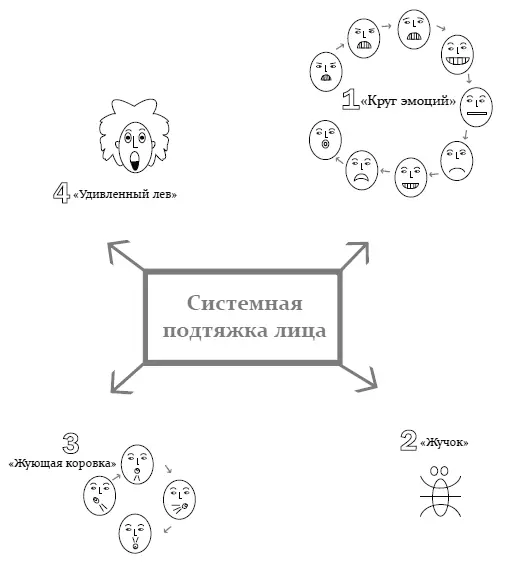 Карта упражнений для системной подтяжки лица 1 Круг эмоций С помощью этого - фото 20