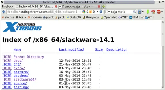 Рисунок 64 Основные каталоги ветки Slackware Зайдя в него можно обнаружить - фото 50
