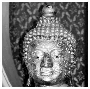 122076 Gold leaf peeling like a bad skin condition on a Buddha Outside the - фото 118