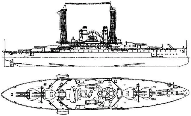 Линейный корабль Саут Каролина Наружный вид и вид сверху 1910 г 30 июня - фото 28
