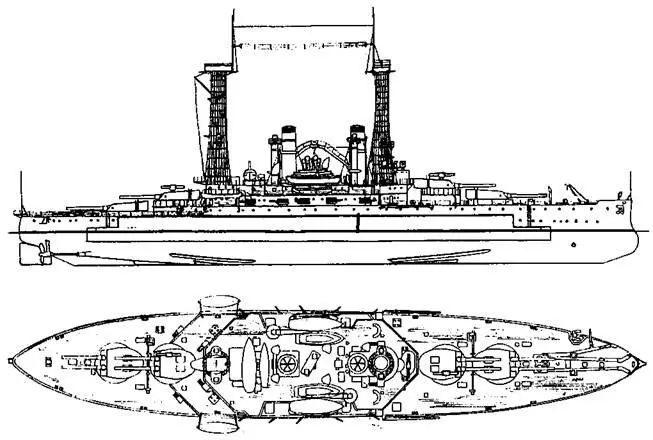 Линейный корабль Саут Каролина Наружный вид и вид сверху 19161917г - фото 30