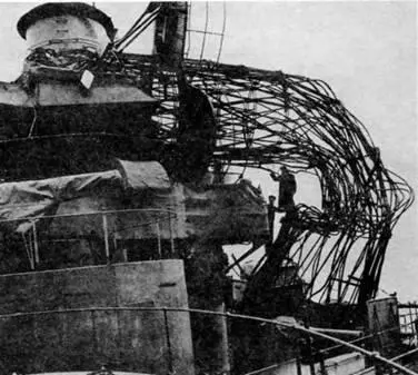 Линейный корабль Мичиган Повреждения фокмачты после шторма 1918 г - фото 33