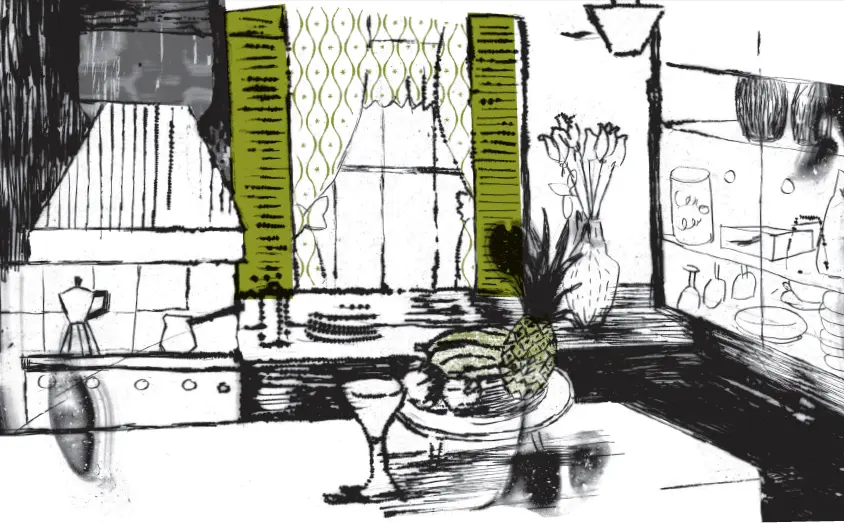 Вот кухня миссис Уиндермир в цифрах Пол выложен желтобелой плиткой - фото 14