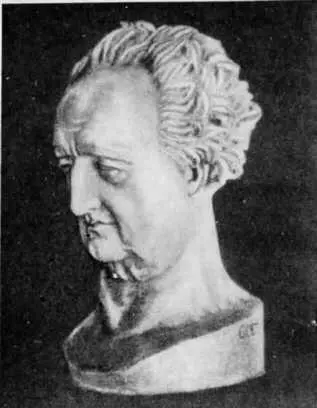 Гёте Бюст работы Давида дАнже Страница со стихами и подписью Гёте - фото 29