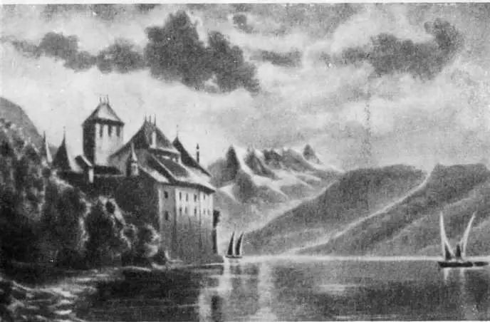 Шильонский замок Современная литография Антон Эдвард Одынец Княгиня - фото 35