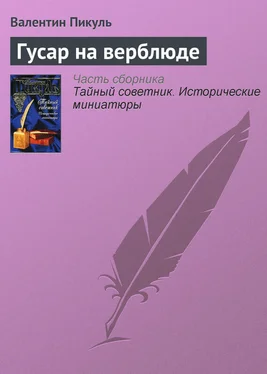 Валентин Пикуль Гусар на верблюде обложка книги