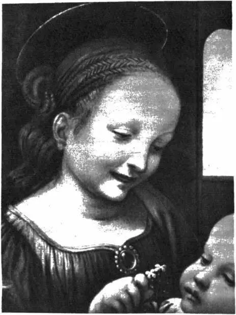 Мадонна с цветком Деталь Голова мадонны Мать и дитя Молодая мать - фото 34