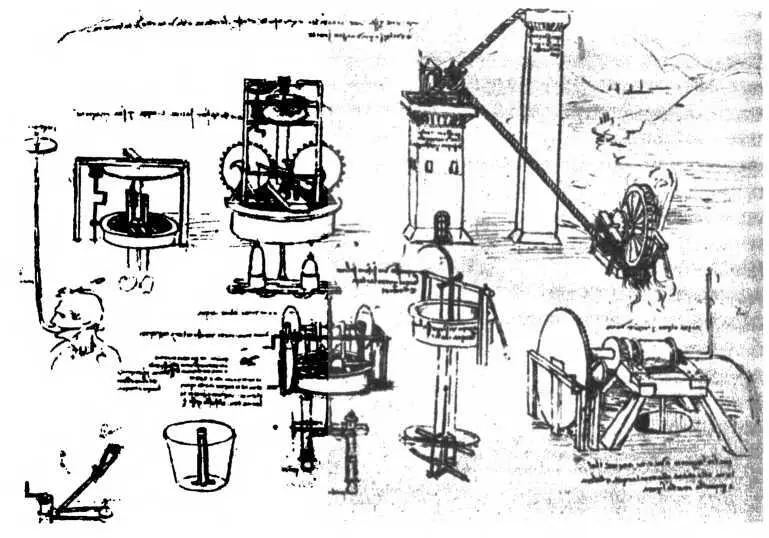 Леонардо да Винчи Проекты гидравлических машин и приспособлений для водолаза - фото 72