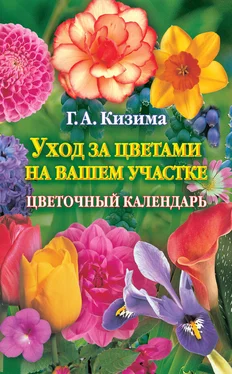 Галина Кизима Уход за цветами на вашем участке. Цветочный календарь обложка книги