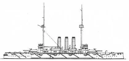 Броненосец Сикисима 1915 г Наружный вид Блокшив б броненосец - фото 29