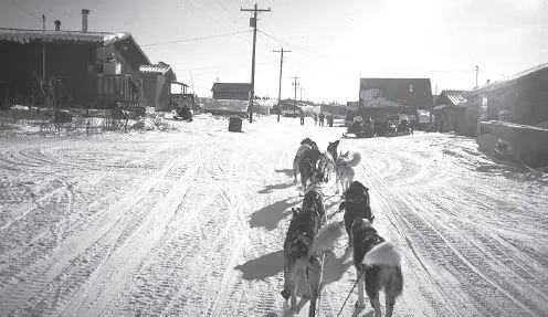 Teams run for several blocks up the main street of Kaltag to the checkpoint At - фото 99