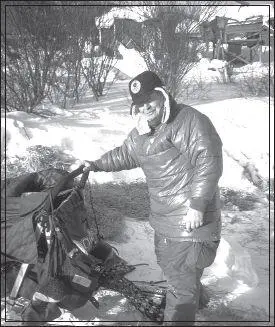 Joe Redington Sr the Father of the Iditarod takes a break at Kaltag in - фото 142