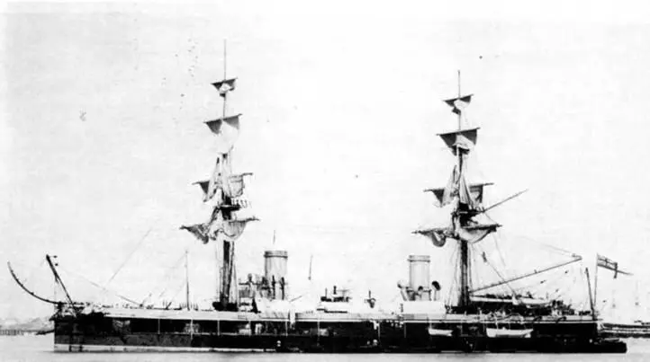 Inflexible после вступления в строй в 1881 г вверху и на Мальте 16 октября - фото 28