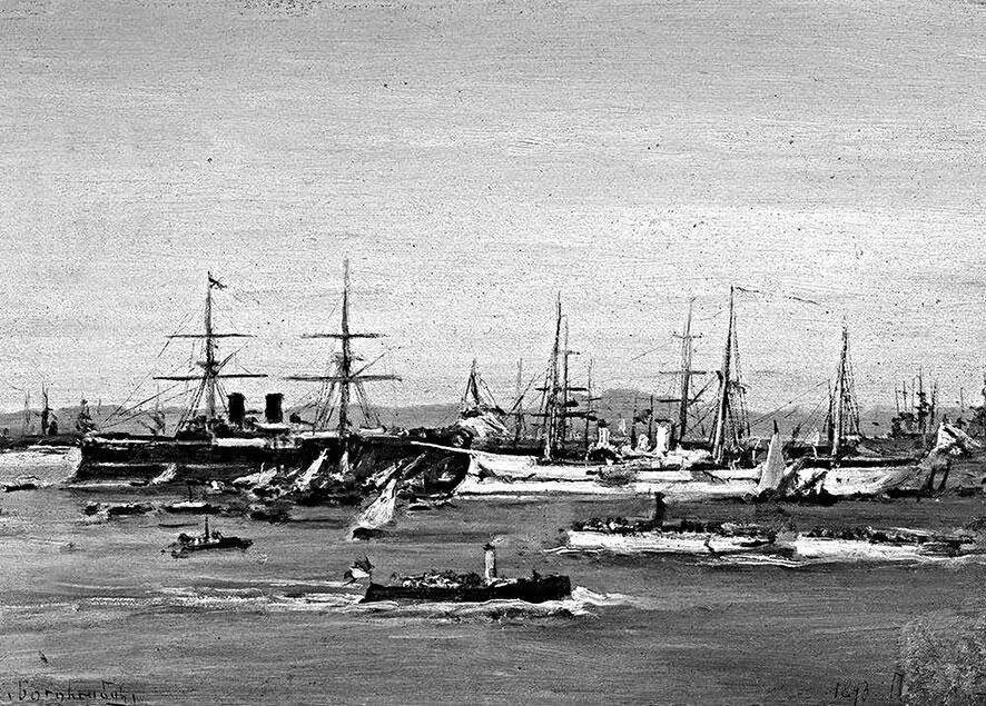 Эскадра Лесовского на пути в Америку Художник А Боголюбов Русская эскадра - фото 8