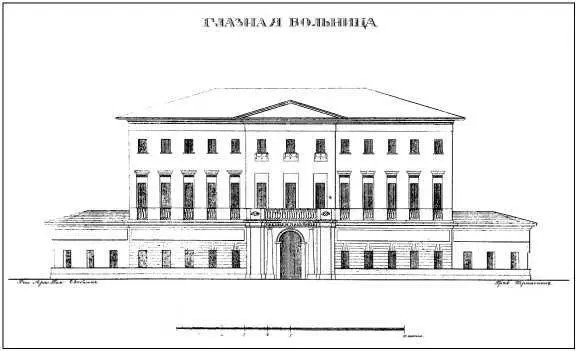 Глазная больница 1832 г В 1880х гг низкие одноэтажные боковые крылья - фото 88