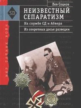 Лев Соцков Неизвестный сепаратизм. На службе СД и Абвера обложка книги