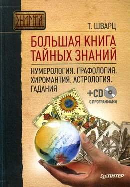 Теодор Шварц Большая книга тайных знаний. Нумерология. Графология. Хиромантия. Астрология. Гадания обложка книги