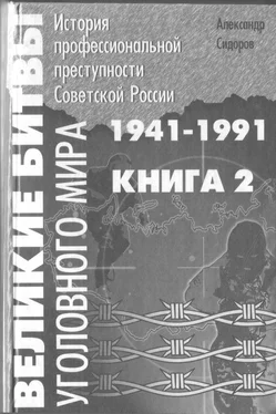 Александр Сидоров Великие битвы уголовного мира. История профессиональной преступности Советской России. Книга вторая (1941-1991 г.г.) обложка книги