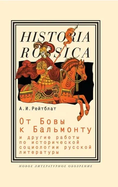 Абрам Рейтблат От Бовы к Бальмонту и другие работы по исторической социологии русской литературы обложка книги