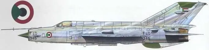 МиГ21М черный 345 ВВС Судана 1979 года Тактический номер нанесен как - фото 232