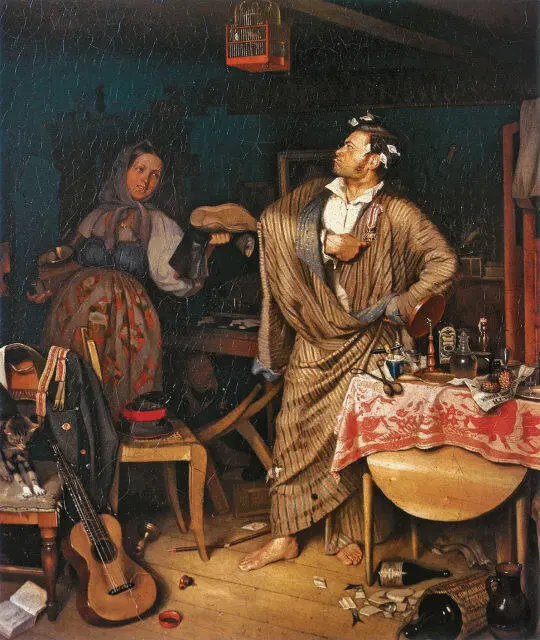 Свежий кавалер Утро чиновника получившего первый крестик 1846 - фото 44