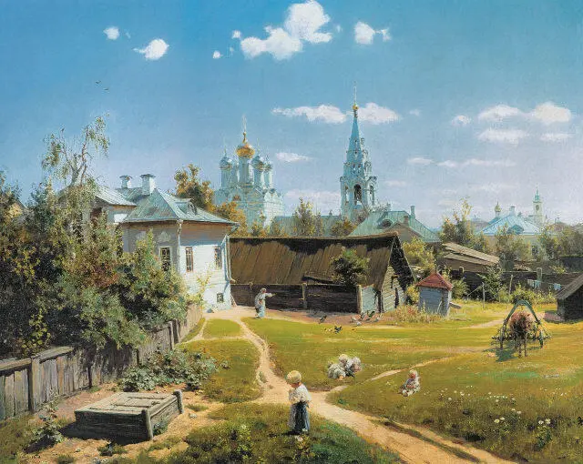 Московский дворик 1878 Государственная Третьяковская галерея Москва - фото 84