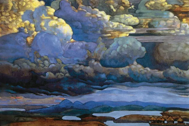 Небесный бой 1912 Картон темпера Государственный Русский музей - фото 102