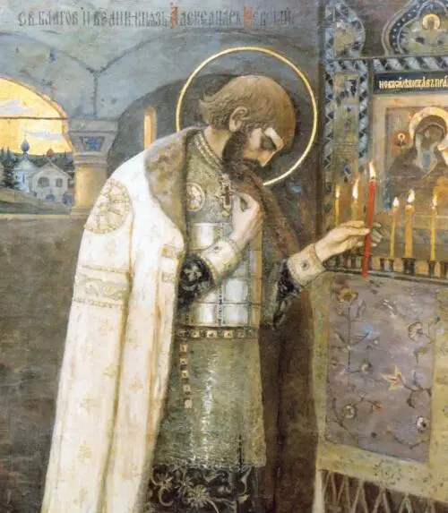 Святой князь Александр Невский Художник Михаил Нестеров 18941894 Суров был - фото 7