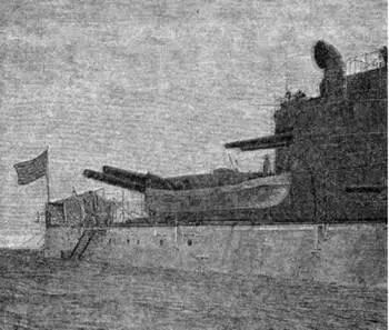 Вид на кормовые башни броненосца Индиана 1897 г Из двадцати 6фунтовых - фото 28