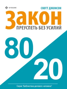 Скотт Джонсон Закон 80/20: как преуспеть без усилий обложка книги