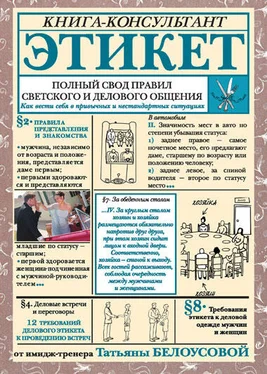 Татьяна Белоусова Этикет. Полный свод правил светского и делового общения. Как вести себя в привычных и нестандартных ситуациях обложка книги