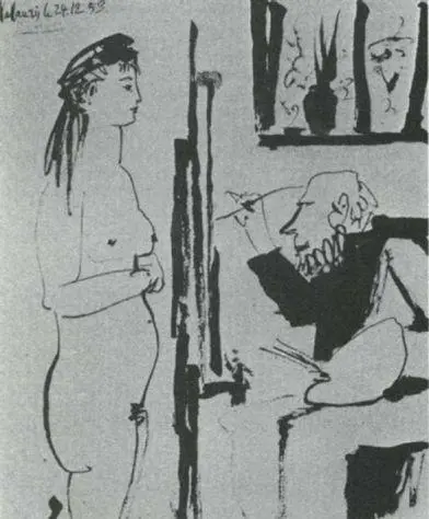 117 Picasso Painter and Model 24 December 1953 The model is the same young - фото 118