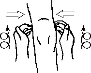 Рис 539 Эллиптический массаж двумя Ковшиками нижней части бедренной кости - фото 160