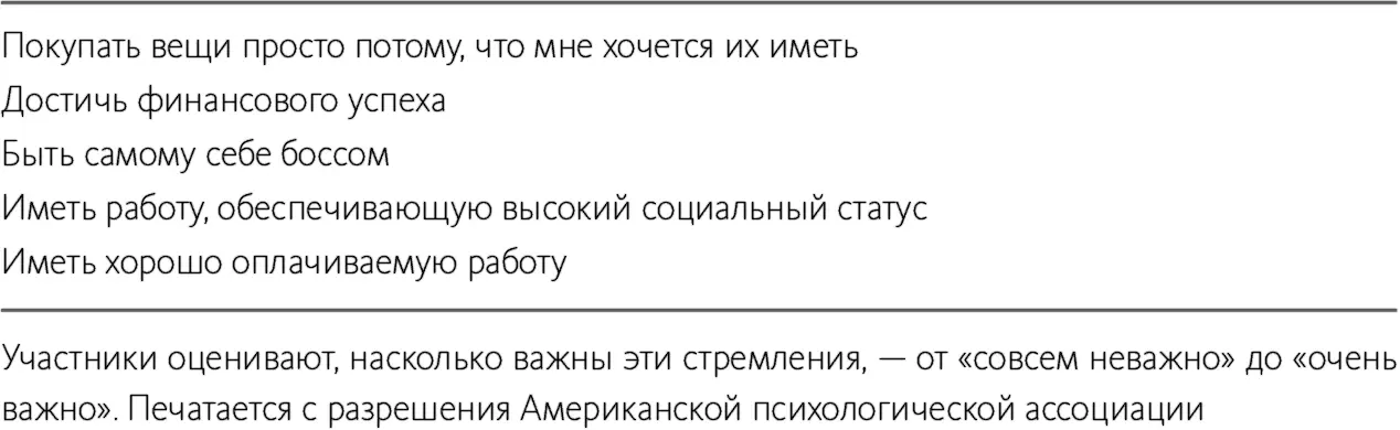 Участники оценивают насколько важны эти стремления от совсем неважно до - фото 1