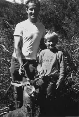 Age seven with his father and a buck his dad bagged on Californias White - фото 1