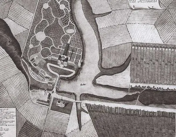 План села Остафьева Чертеж И Вахромеева 1805 г Москва Новая Басманная - фото 46