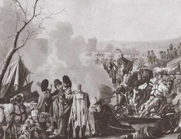 Отступление французской армии из Москвы в 1812 году Гравюра Д Ругендоса - фото 54