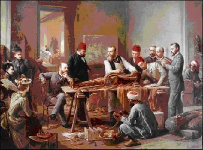 Поль Доминик Филиппото Исследование мумии жрицы Амона ок 1891 Петтигрю - фото 32