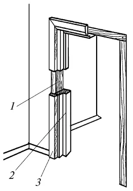 Рис 125 Оформление дверного проема наличником 1 дверной проем 2 дверная - фото 205