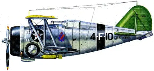 F3F3 4F10 BuNo 1454 командира 4го звена VF4 авианосец Рейнджер - фото 144