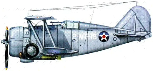 F3F2 2MF16 BuNo 0995 из VMF2 авиабаза NAS San Diego 1941 год - фото 147