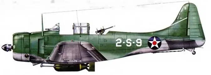 Дуглас SBD3 Доунтлесс 2S9 BuNo 162S с авианосца Ленксингтон Тихий - фото 148