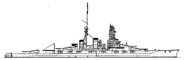 Линейный крейсер Харуна 1930 г Боковой вид Харуна после первой - фото 26