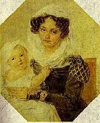 МН Волконская с сыном Мишей С рисунка ПФ Соколова 1826 г К июню 1842 года - фото 21