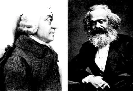 Адам Смитслева и Карл Маркс два мыслителя давшие огромный толчок - фото 14